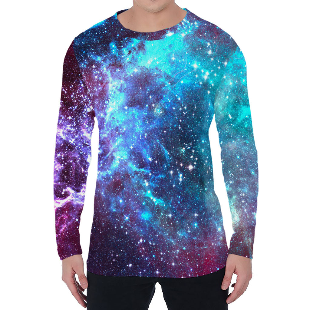 Starfield Nebula Galaxy Space Print Men's Long Sleeve T-Shirt