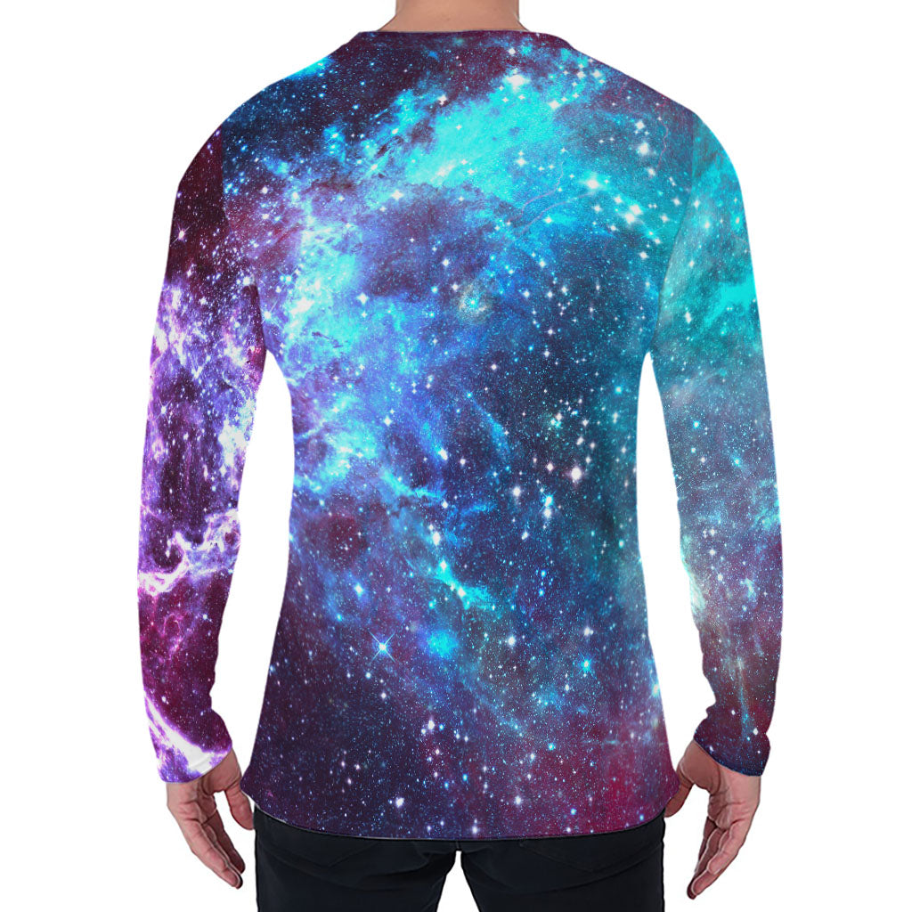 Starfield Nebula Galaxy Space Print Men's Long Sleeve T-Shirt