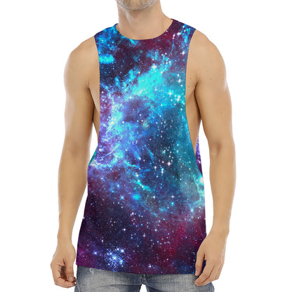 Starfield Nebula Galaxy Space Print Men's Muscle Tank Top