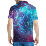 Starfield Nebula Galaxy Space Print Men's Polo Shirt