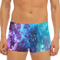 Starfield Nebula Galaxy Space Print Men's Short Boxer Briefs