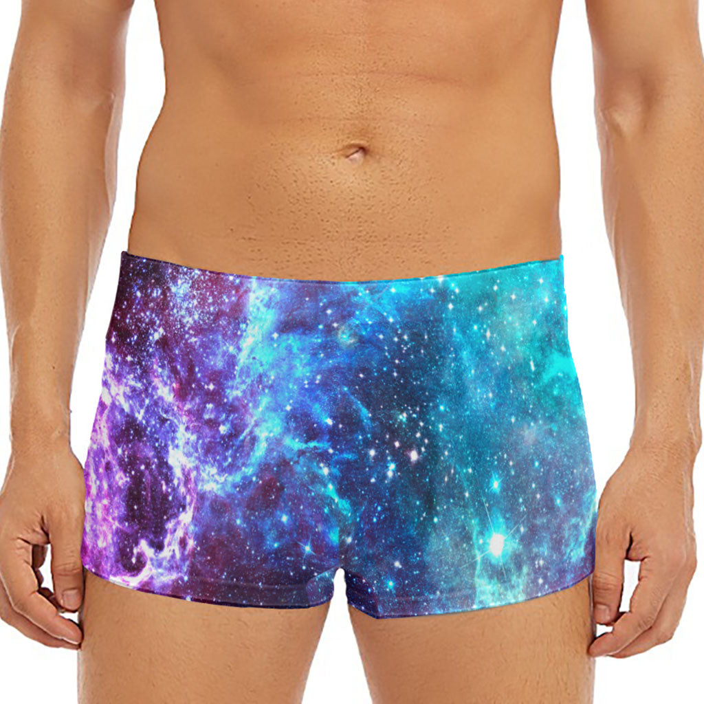 Starfield Nebula Galaxy Space Print Men's Short Boxer Briefs