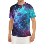 Starfield Nebula Galaxy Space Print Men's Short Sleeve Rash Guard