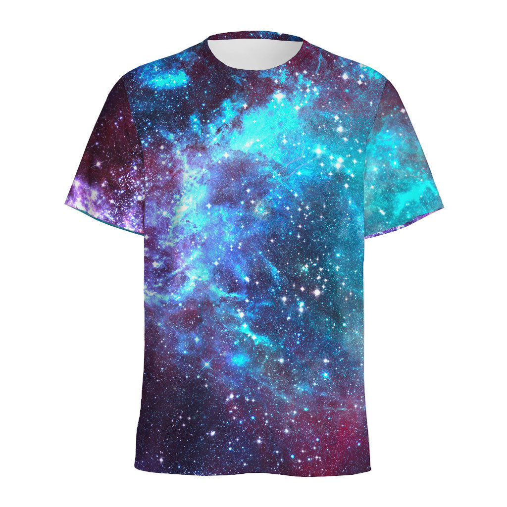 Starfield Nebula Galaxy Space Print Men's Sports T-Shirt