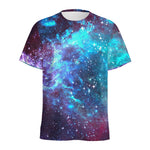 Starfield Nebula Galaxy Space Print Men's Sports T-Shirt