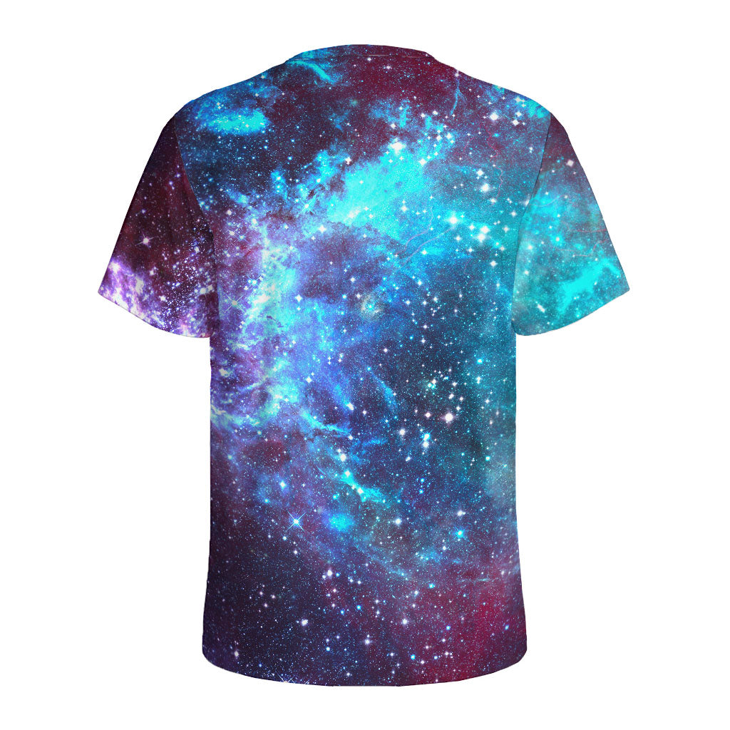 Starfield Nebula Galaxy Space Print Men's Sports T-Shirt