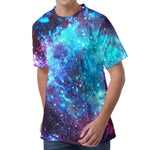 Starfield Nebula Galaxy Space Print Men's Velvet T-Shirt
