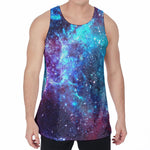 Starfield Nebula Galaxy Space Print Men's Velvet Tank Top