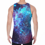 Starfield Nebula Galaxy Space Print Men's Velvet Tank Top
