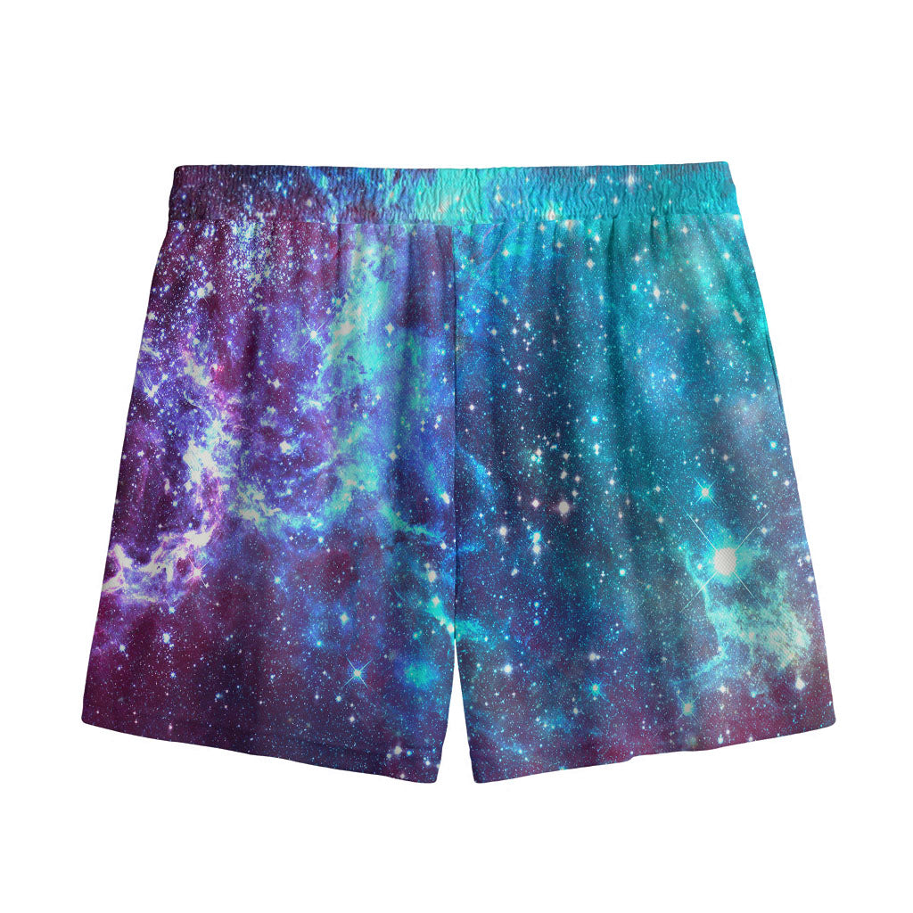 Starfield Nebula Galaxy Space Print Mesh Shorts