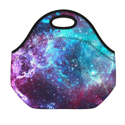 Starfield Nebula Galaxy Space Print Neoprene Lunch Bag