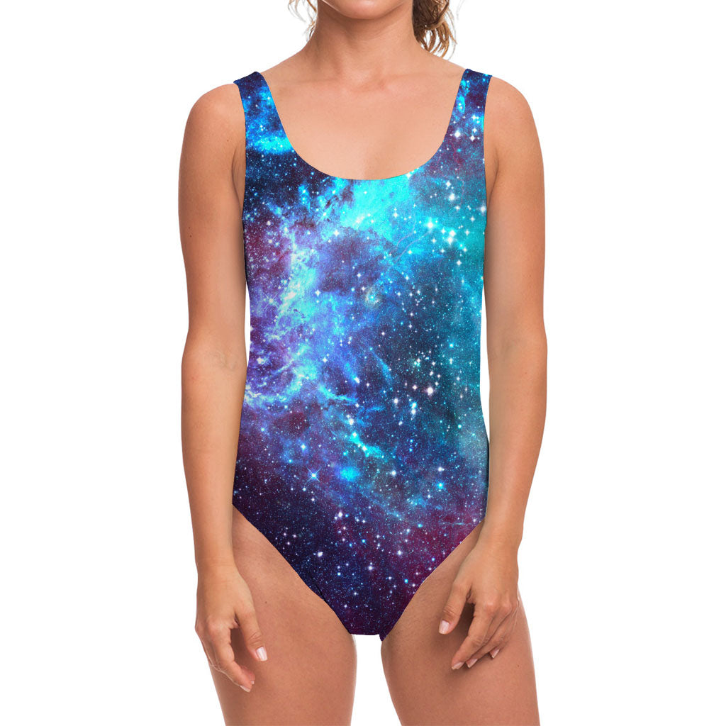 Starfield Nebula Galaxy Space Print One Piece Swimsuit GearFrost