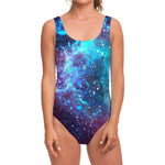 Starfield Nebula Galaxy Space Print One Piece Swimsuit