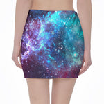 Starfield Nebula Galaxy Space Print Pencil Mini Skirt