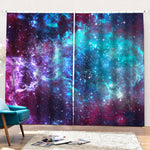 Starfield Nebula Galaxy Space Print Pencil Pleat Curtains