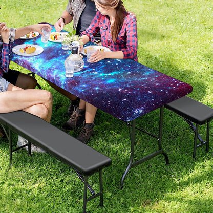 Starfield Nebula Galaxy Space Print Picnic Table Cover