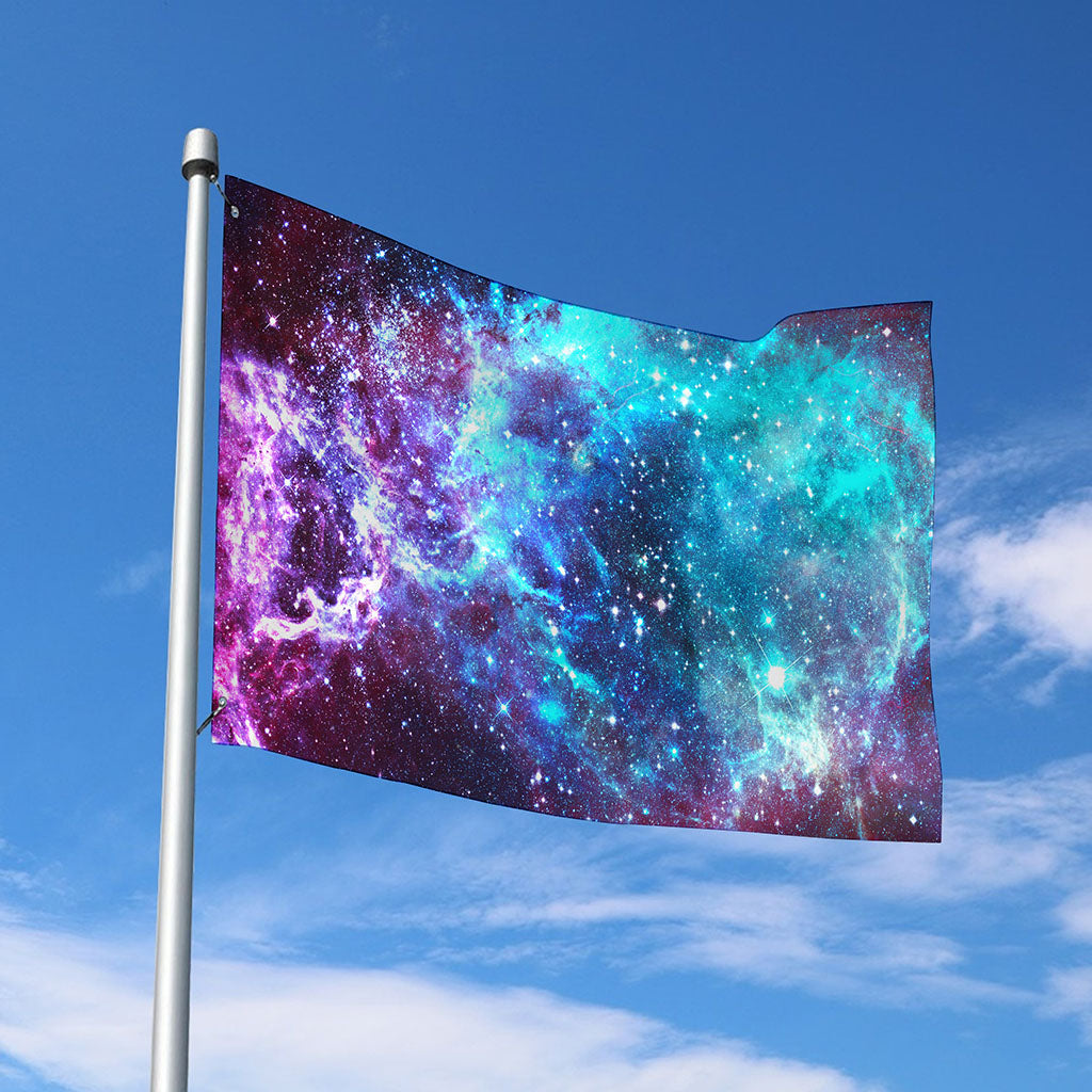 Starfield Nebula Galaxy Space Print Polyester Flag