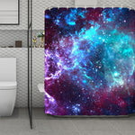Starfield Nebula Galaxy Space Print Polyester Shower Curtain