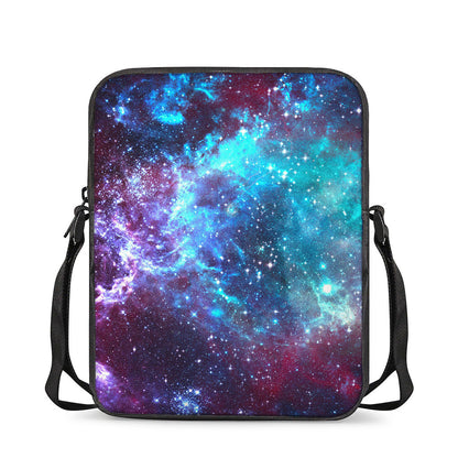Starfield Nebula Galaxy Space Print Rectangular Crossbody Bag