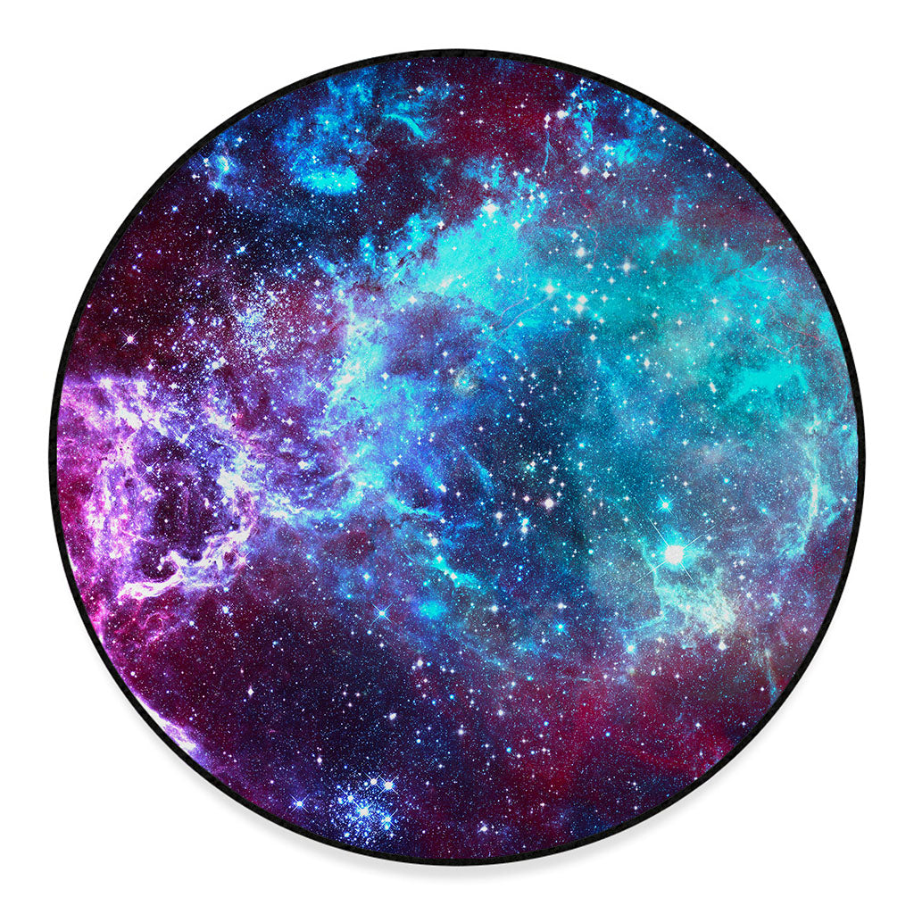 Starfield Nebula Galaxy Space Print Round Floor Mat