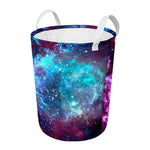 Starfield Nebula Galaxy Space Print Round Laundry Basket