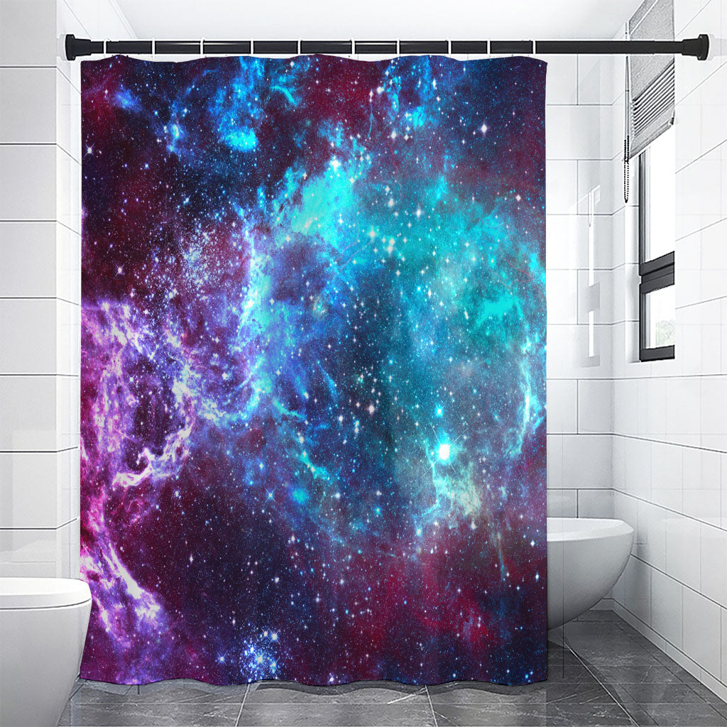 Starfield Nebula Galaxy Space Print Shower Curtain