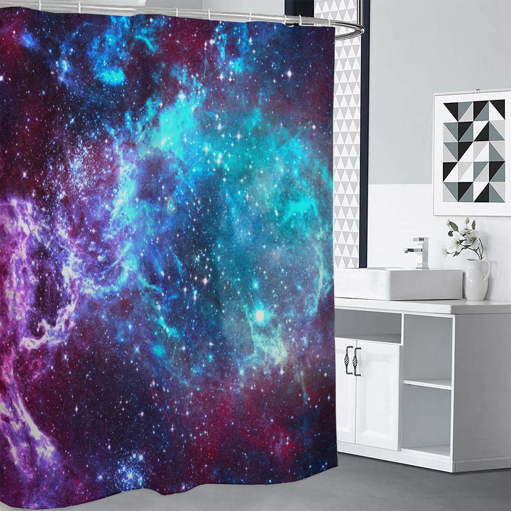 Starfield Nebula Galaxy Space Print Shower Curtain