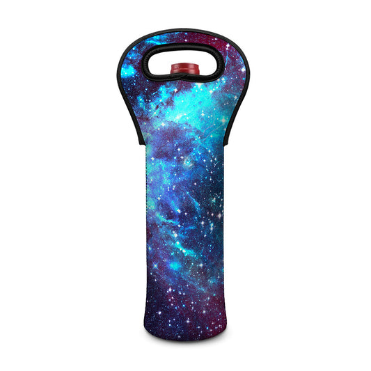 Starfield Nebula Galaxy Space Print Single Neoprene Wine Tote