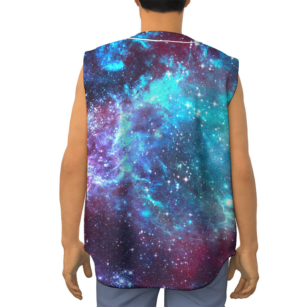 Starfield Nebula Galaxy Space Print Sleeveless Baseball Jersey