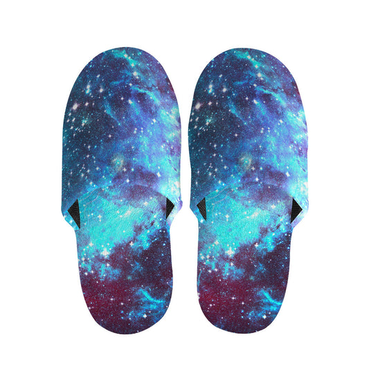 Starfield Nebula Galaxy Space Print Slippers