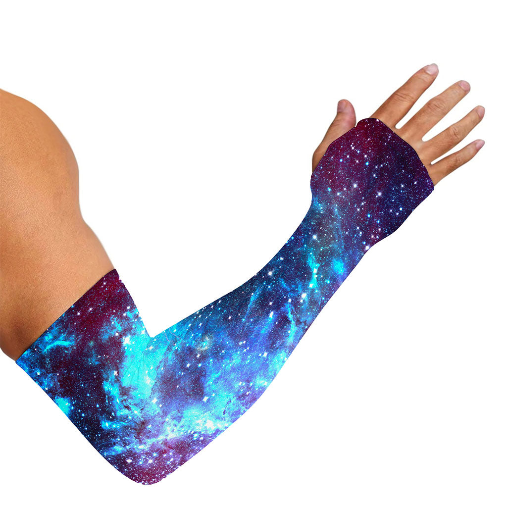 Starfield Nebula Galaxy Space Print Sun Protection Arm Sleeves