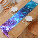 Starfield Nebula Galaxy Space Print Table Runner