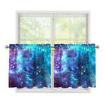 Starfield Nebula Galaxy Space Print Tier Curtains