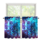 Starfield Nebula Galaxy Space Print Tier Curtains