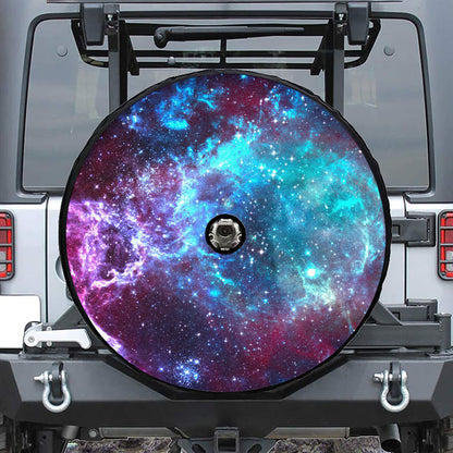 Starfield Nebula Galaxy Space Print Tire Cover With Camera Hole