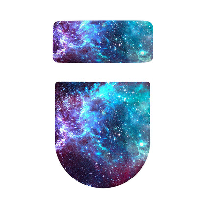 Starfield Nebula Galaxy Space Print Toilet Lid And Tank Cover Set