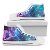 Starfield Nebula Galaxy Space Print White High Top Sneakers