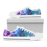 Starfield Nebula Galaxy Space Print White Low Top Sneakers