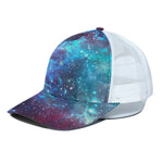 Starfield Nebula Galaxy Space Print White Mesh Trucker Cap