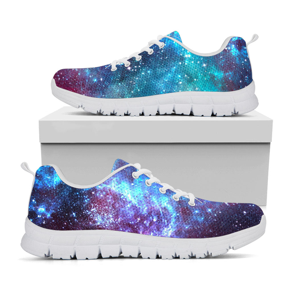 Starfield Nebula Galaxy Space Print White Running Shoes