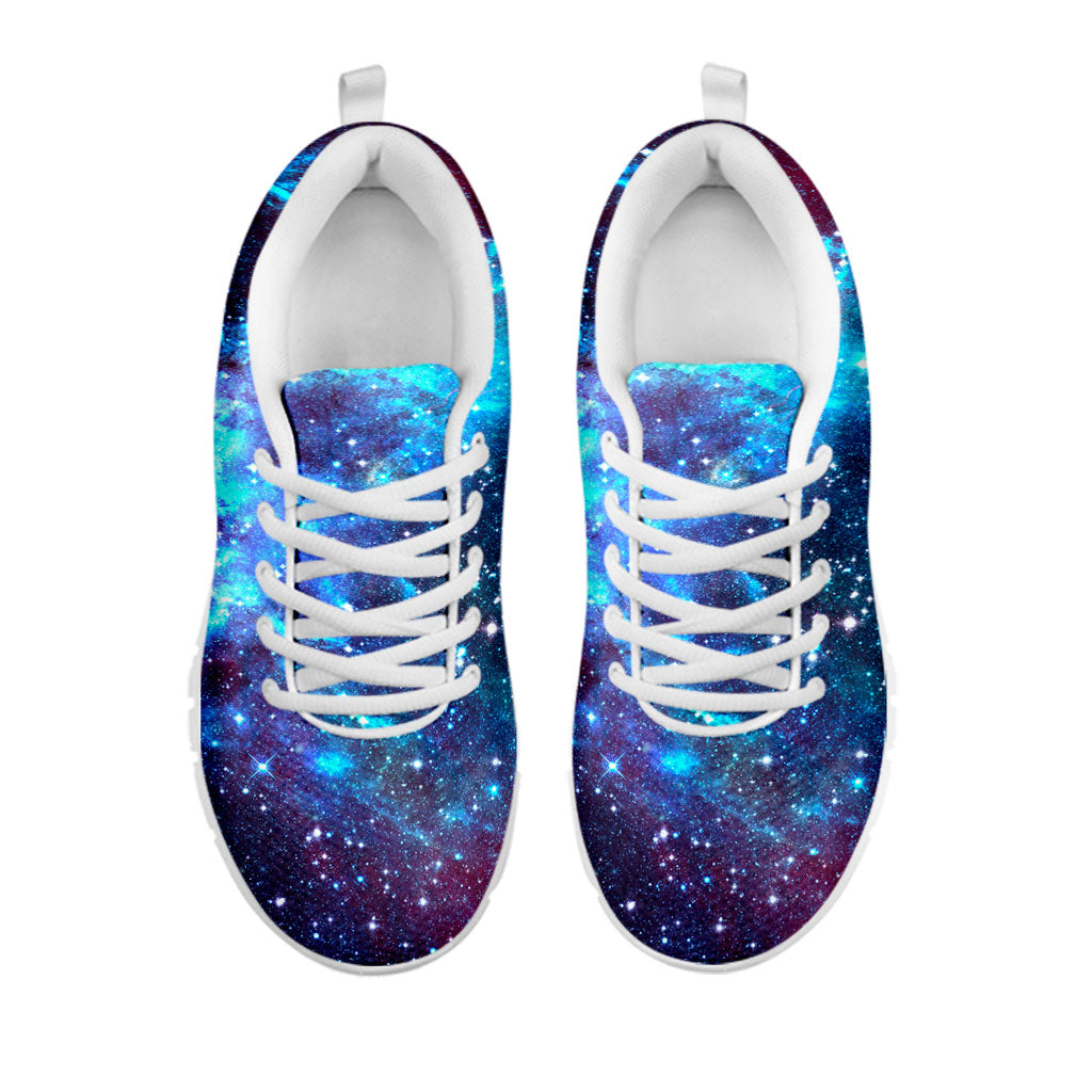 Starfield Nebula Galaxy Space Print White Running Shoes