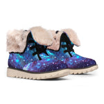 Starfield Nebula Galaxy Space Print Winter Boots