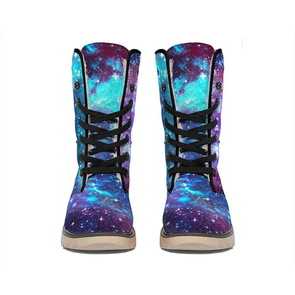 Starfield Nebula Galaxy Space Print Winter Boots
