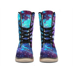 Starfield Nebula Galaxy Space Print Winter Boots