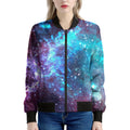Starfield Nebula Galaxy Space Print Women's Bomber Jacket