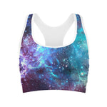 Starfield Nebula Galaxy Space Print Women's Sports Bra