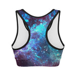 Starfield Nebula Galaxy Space Print Women's Sports Bra