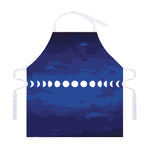 Starry Sky Lunar Phase Print Adjustable Apron