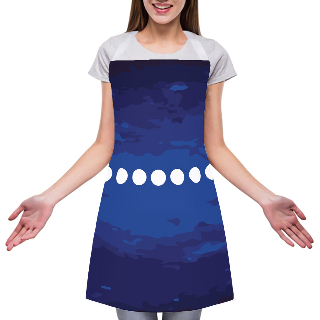 Starry Sky Lunar Phase Print Adjustable Apron