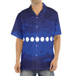 Starry Sky Lunar Phase Print Aloha Shirt